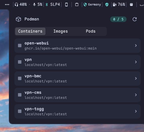 Podman — containers, images, and pods at a glance